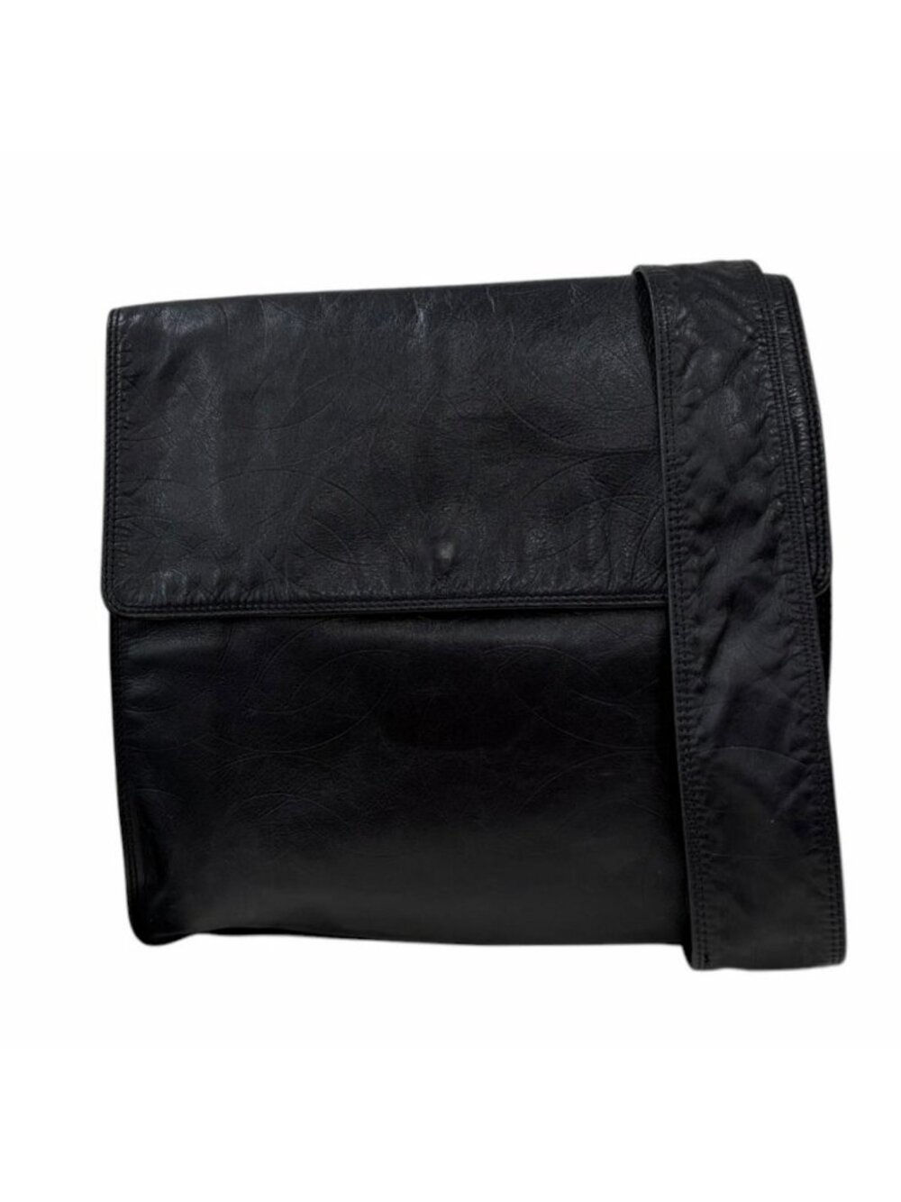 Chanel CC Logo Shoulder Bag Leather Black